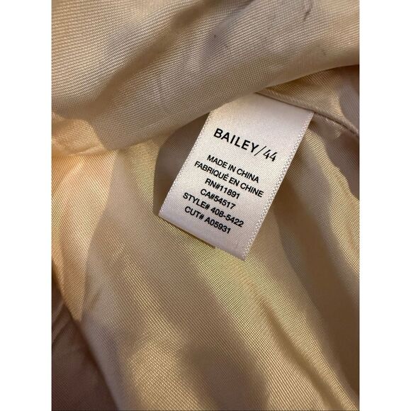 Bailey 44 teddy bear coat sz small women’s jacket cream leather trim hooded - Picture 5 of 5